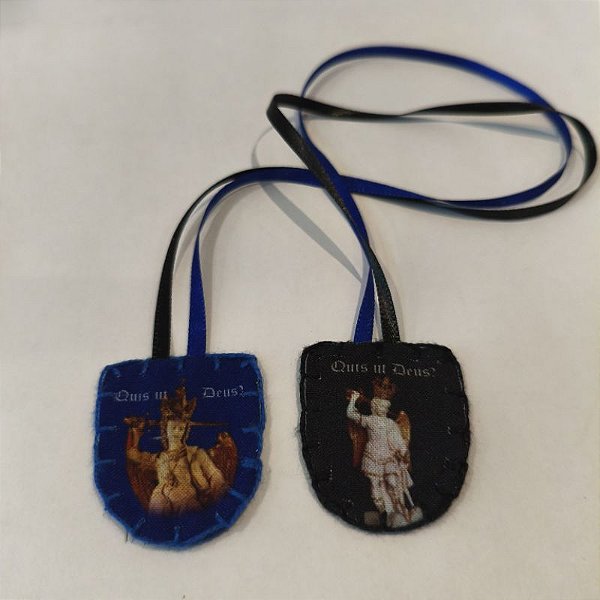 Escapulário de São Miguel Arcanjo – Feito à Mão em Tecido