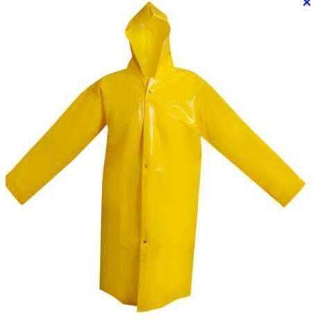 Capa de Chuva Forrado Standard em PVC Amarela - Prot.Cap