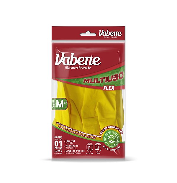 Luva de Látex Multiuso Flex Vabene