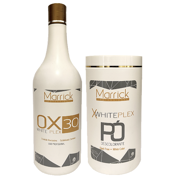 Kit Pó Descolorante Whiteplex 500gr + OX 30 Volumes - Marrick Professional