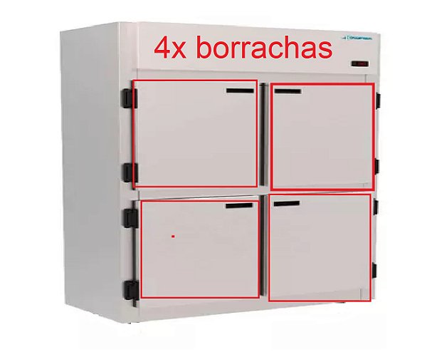 4X BORRACHAS - GAXETAS KOFISA-66x49CM PARAFUSADAS