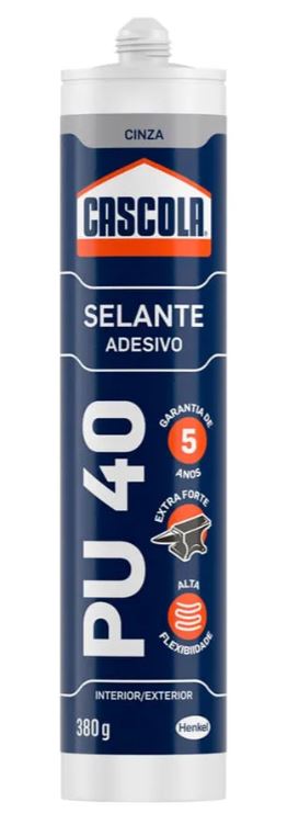Cascola Selante Adesivo Pu 40 Construção Cinza Henkel 380gr