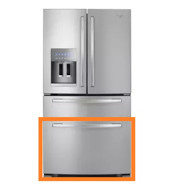 Borracha  GELADEIRA WHIRLPOOL GZ25FSRXYY - 865x530  GAVETA INFERIOR