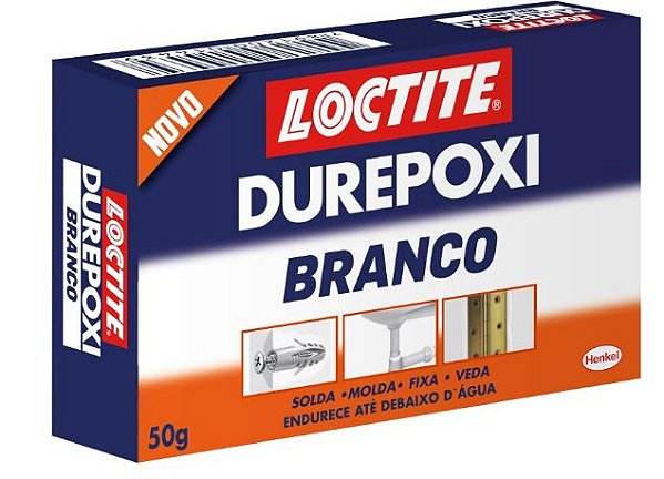 Durepoxi Massa Adesivo 50g Metal Vidro  Pedras Cor BRANCO