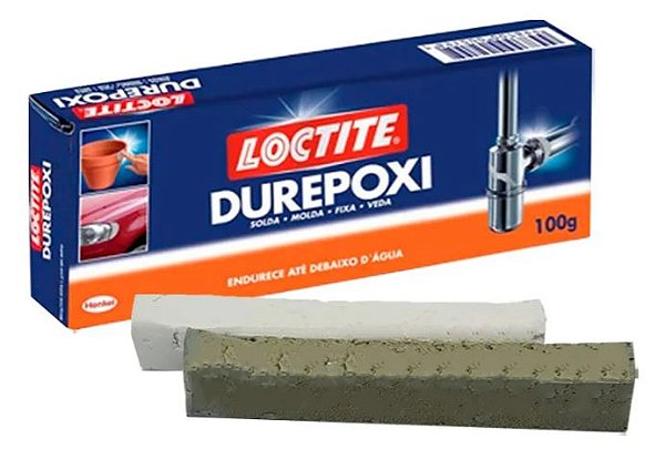 Durepoxi Massa Adesivo 100g Metal Vidro  Pedras Cor Cinza
