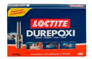 Durepoxi Massa Adesivo 250g Metal Vidro  Pedras Cor Cinza