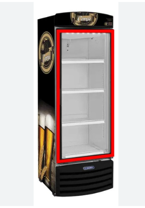 Gaxeta Borracha 120x49,5 Metalfrio Vb18 Vb25 Vn25 Wb18 Cinza