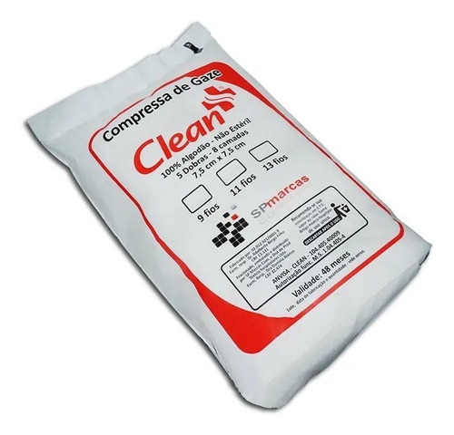 Compressa Gaze Hidrófila Não Estéril 13 Fios 200 Gr - Clean