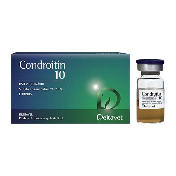 Condroitin 10% caixa c/ 4 Frascos de 5mL - Deltavet