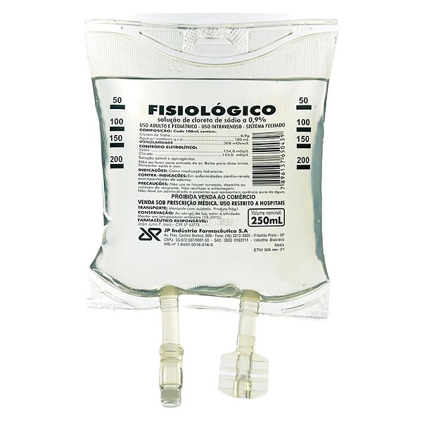 Soro Fisiológico 0,9% 250 mL - JP Farma