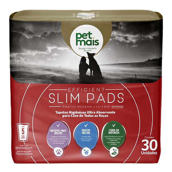 Tapete Higiênico Slim Pads 30 Unidades - Petmais