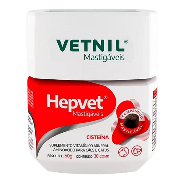 Hepvet Mastigáveis 30 Comprimidos - Vetnil