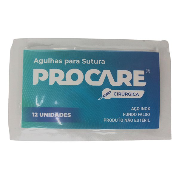 Agulha Para Sutura Tipo B Com 12 Unidades - Procare
