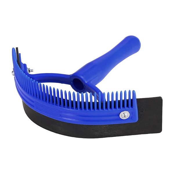 Raspadeira Plástica De Banho Tipo Rodo Azul - Agrozootec