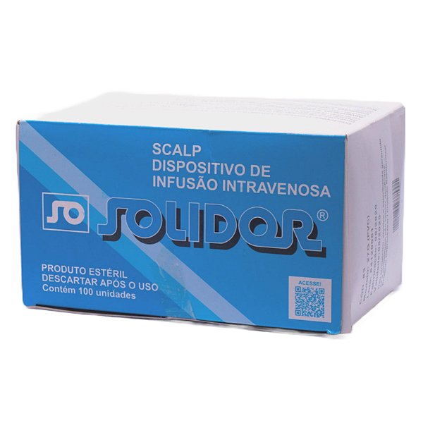 Scalp Para Infusão Venosa 25G 100 Unidades - Solidor