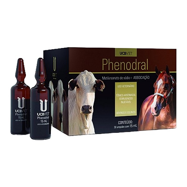 Phenodral 15 mL Caixa Com 30 Ampolas - UCBVet