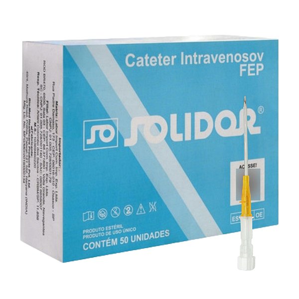 Cateter Intravenoso 14G/45mm Caixa Com 50 Unidades - Solidor
