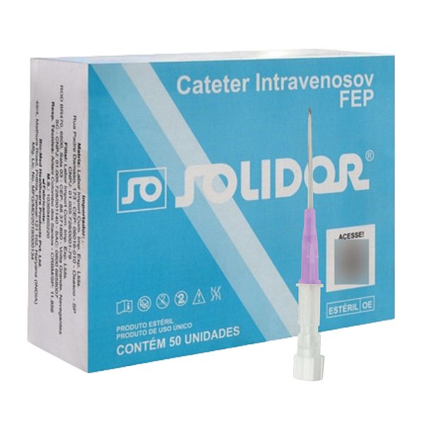 Cateter Intravenoso 26G/19mm Caixa Com 50 Unidades - Solidor