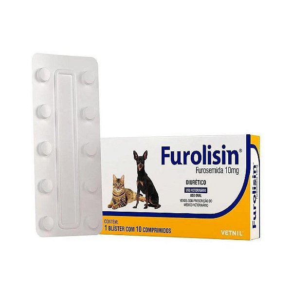 Furolisin 10 Mg Com 10 Comprimidos - Vetnil