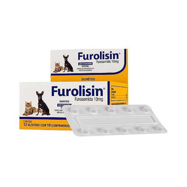 Furolisin 10 Mg Caixa Com 120 Comprimidos - Vetnil