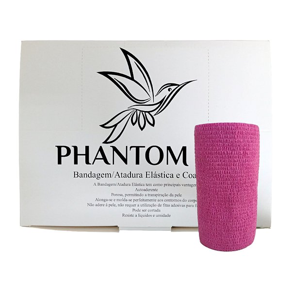 Atadura Rosa 10 cm x 4,5 mt 12 Unidades - Phantom HK