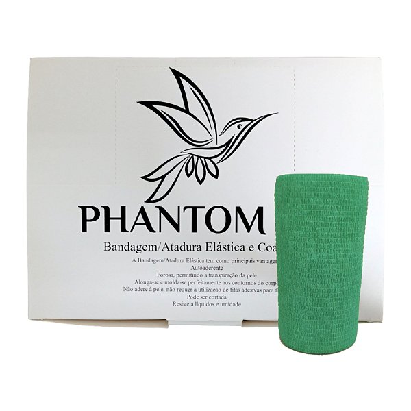 Atadura Verde Esmeralda 10 cm x 4,5 mt 12 Unidades - Phantom HK