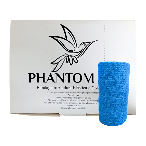 Atadura Azul Claro 10 cm x 4,5 mt 12 Unidades - Phantom HK