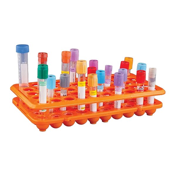 Estante Universal Com Ventosa Para 50 Tubos - Laborcare