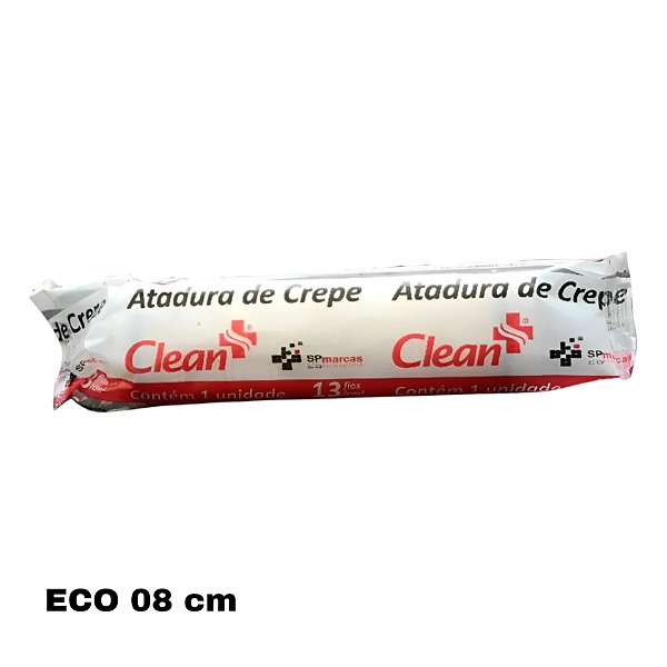 Atadura Crepom Economic 08 cm X 1,8 mt Com 12 Unidades - Clean