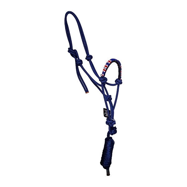 Cabresto Miçangas Com Cabo Cor Azul Marinho - Boots Horse