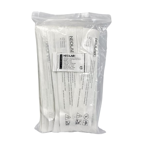 Swab Estéril Ponta Rayon 100 Unidades - Neolab