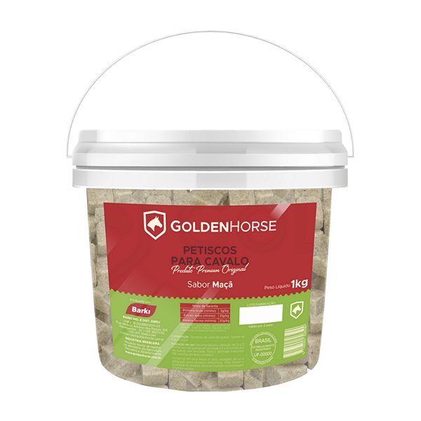 Cubos De Açúcar Sabor Maçã 1 Kg - Golden Horse