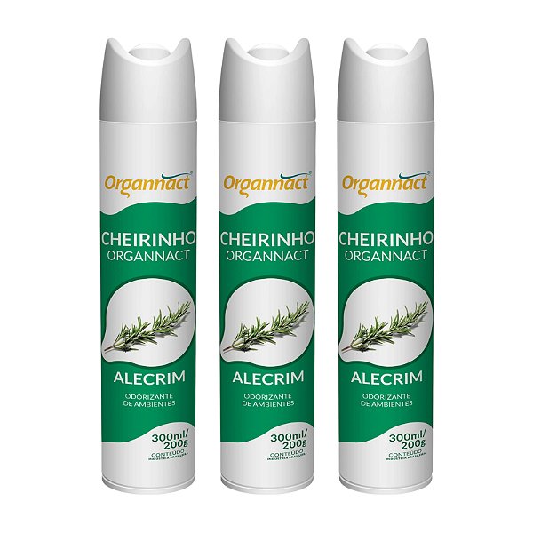 Cheirinho Alecrim 300 mL Kit Com 3 Frascos - Organnact