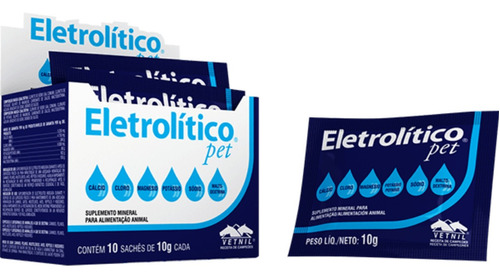 Eletrolítico Pet 10 Gr Caixa Com 10 Sachês - Vetnil