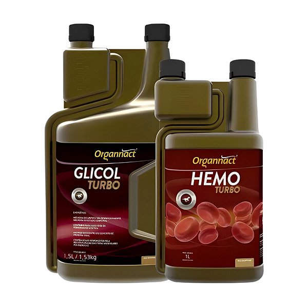 Glicol Turbo 1,5 Lt + Hemo Turbo 1 Lt - Organnact