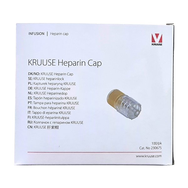 Adaptador PRN Heparin Cap Caixa Com 100 Unidades - Kruuse