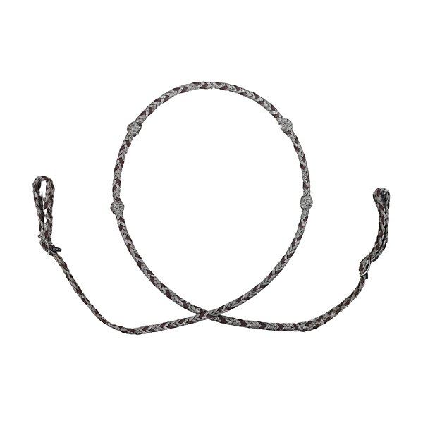 Rédea de Nylon Com Peia 8 Tentos Bege Preto e Marrom - Boots Horse