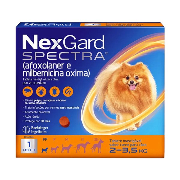 Nexgard Spectra 2 até 3,5 Kg 1 Tablete - Boehringer Ingelheim