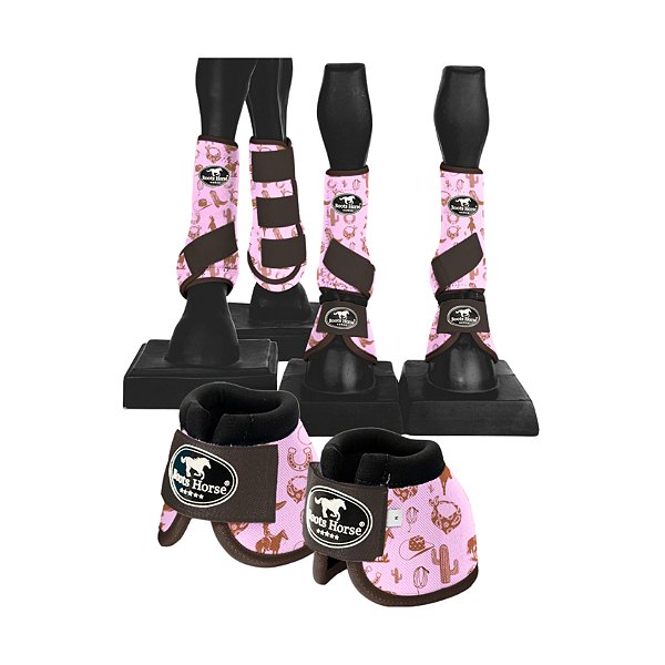 Kit Color Completo Estampa Country Rosa - Boots Horse