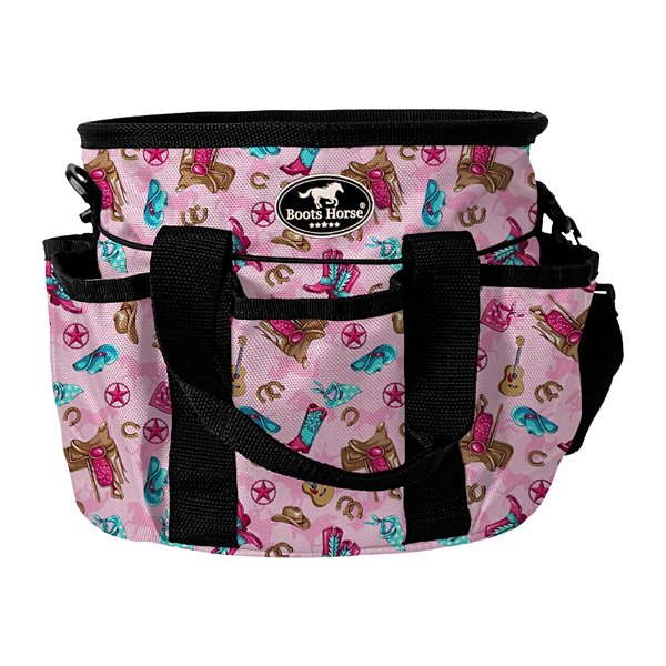 Bolsa Para Kit Higiênico Estampa Country Colorida - Boots Horse