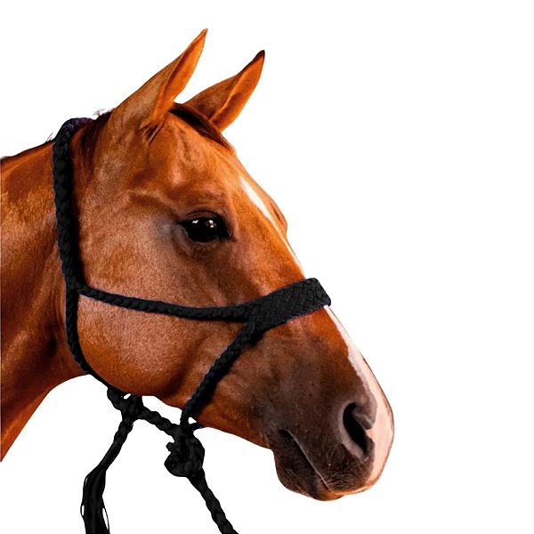 Cabresto Com Cabo Trançado de Paracord Preto - Boots Horse