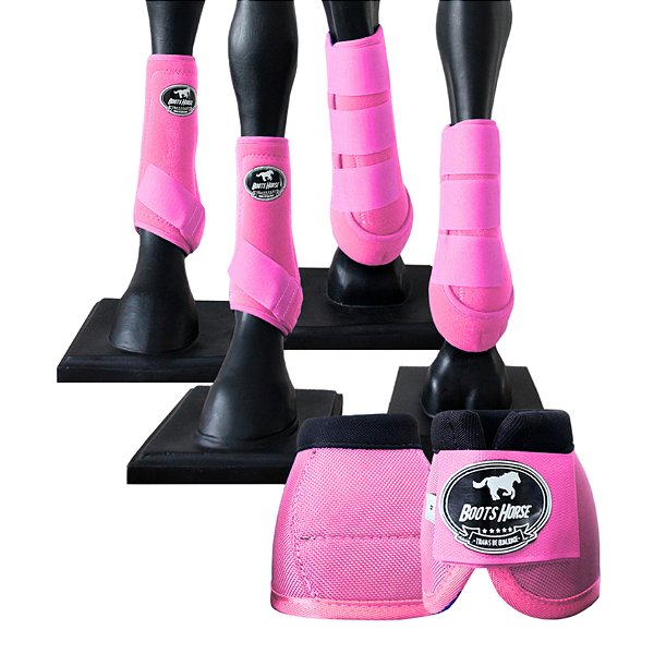 Kit Color Completo Cloches + Boleteiras Pink Fluorescente - Boots Horse
