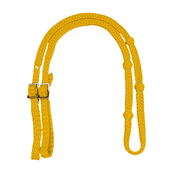 Rédea Para Tambor Com Peia 12 Tentos Trança Chata Amarelo - Boots Horse