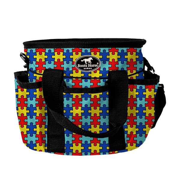 Bolsa Para Kit Higiênico Estampa Quebra Cabeças - Boots Horse
