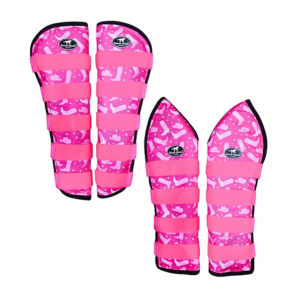 Kit Protetor de Viagem Longo Estampa Botas Pink - Boots Horse