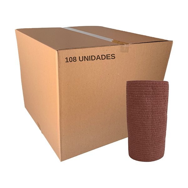 Atadura 10 cm X 4,5 mt Natural Caixa Com 108 Unidades