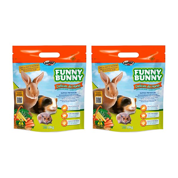 Funny Bunny Biscoito 500 Gr Kit Com 2 Unidades - Supra