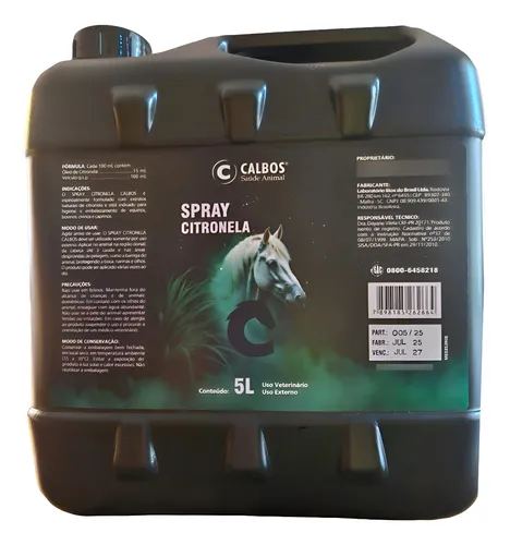 Citronela Em Óleo 15% 5 Lts - Calbos