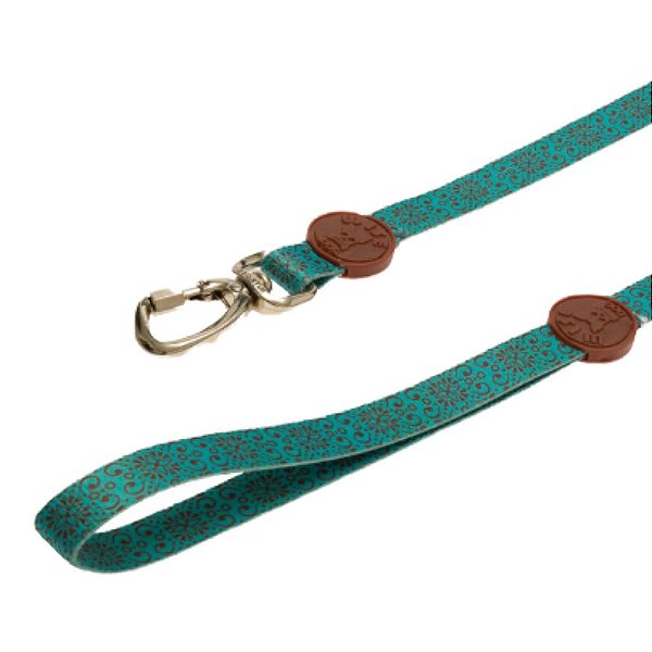 Guia Para Coleiras Tamanho P Verde Água Com Estampa - Wise Dog