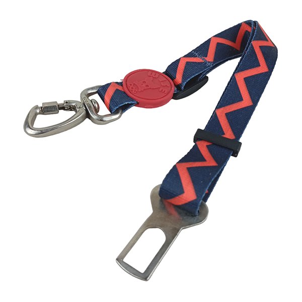 Cinto De Segurança Para Cães E Gatos Azul Com Vermelho - Wise Dog